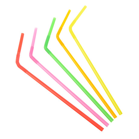 Трубочки для напитков тм Fntastic 20шт, 265x5мм, "Фантазия", цветные