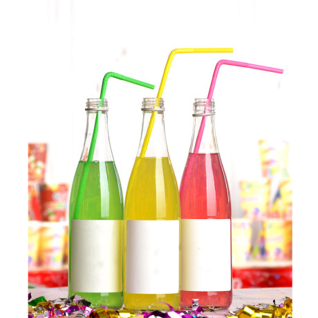 Трубочки для напитков тм Fntastic 20шт, 265x5мм, "Фантазия", цветные