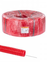 TDM труба гофр. ПНД d 20 с зондом 100м красная, легкая (цена за 1м) (100!)SQ0413-0032