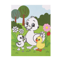 Фреска из песка с цветным фоном &quot;Микс&quot;, бумага, песок 8-10цв., 21х27см