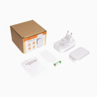 Звонок беспроводной С01 200м, 38мелод., 1xА23, белый, Сигнал