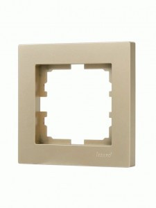 Lezard VESNA рамка СУ 1 мест. (горизонт) (корп. ABS) золото 742-3600-146