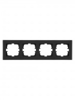 Lezard VESNA рамка акрил СУ 4 мест., гориз., черная матовая 742-5980-149
