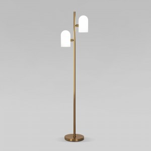 Eurosvet Торшер 2x40W E14 345х345х1600 мет. бел./латунь Bambola 01164/2 a065659