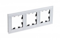 Systeme Electric AtlasDesign Nature рамка СУ 3 мест. стекло белый ATN320103