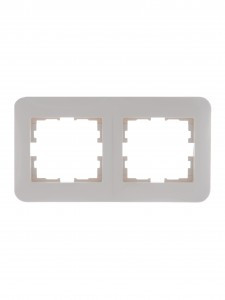 Lezard KARINA LIFE рамка 2 мест. (горизонт.) б/вст крем (ABS) 708-0300-147