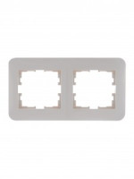 Lezard KARINA LIFE рамка 2 мест. (горизонт.) б/вст крем (ABS) 708-0300-147