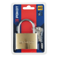 РОКОТ Замок навесной &quot;Золото&quot; 60мм