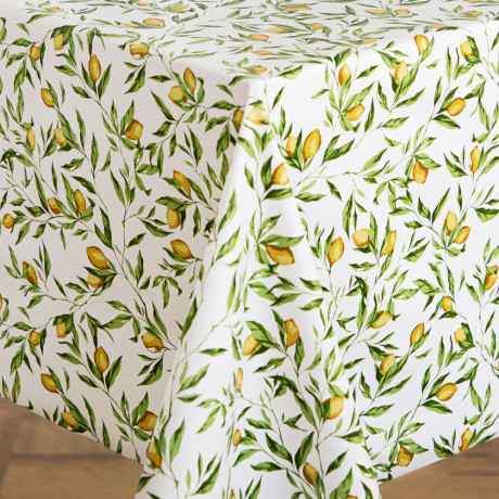 PROVANCE Лимонный курд Скатерть ПВХ 140х230см на текстильной основе, лимоны