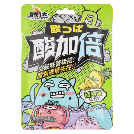 Конфеты супер кислые ананас Монстрики 24 гр