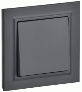 IEK BRITE выкл. СУ 1 кл. 10А, 230В, графит ВСР10-1-0-БрГ BR-V10-0-10-K53-F