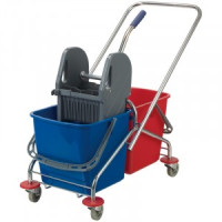 Тележка уборочная, 2 ведра, 25л, металлический каркас, отжим, OfficeClean Professional