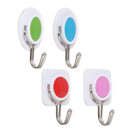 Крючки самоклеящиеся тм VETTA Светофор, на блистере, пластик, металл, 4шт