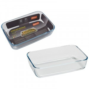 Форма д/выпечки CRISTALLINO прямоуг.,0,9л, 20,5*13,5*4,8см(кратно 24шт!!!) стекло 5568 Mallony