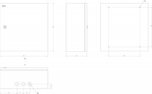 ЭРА SIMPLE щит с монтажной панелью метал. ЩМП-05 (400х400х175) IP31 1404