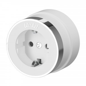 Werkel роз. ОУ 1 мест. 16А Vintage земля (белый матовый/хром) W5871050