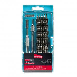 Smartbuy отвертка с битами 58 предметов, отвертка, 54 биты,2 удлинителя, CR-V SBT-SCBS-58P1