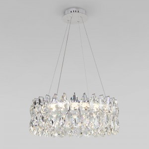 Bogate's люстра с хрусталем 72W 6186lm 2K-4K-6K 550x550x1240 прозр./хром Marvel 90371/1 a065695