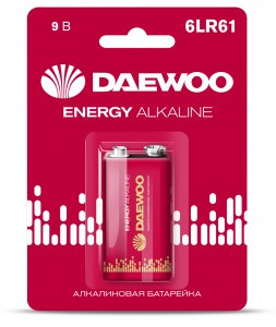 Э/п Daewoo  Energy Alkaline 6LR61/6LF22 BL1