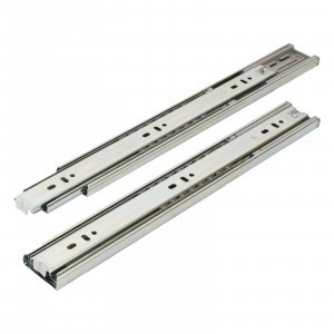 Направляющие шариковые 45-350 хром с доводчиком /14"/ (комплект 2шт, цена за комплект)(20) StahlBuro