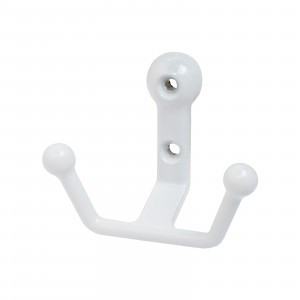 Крючок-вешалка мебельн 2-рожк StahlBuro 308 WW белый Инд. уп. на подвесе(300,50)