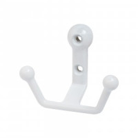 Крючок-вешалка мебельн 2-рожк StahlBuro 308 WW белый Инд. уп. на подвесе(300,50)