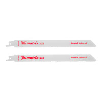 Полотна универсальные для сабельной пилы S1122VF, 200/1.8-2.5 мм, Bimetal, 2 шт, Pro Matrix