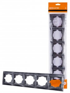 TDM Лама рамка 5 мест. горизонтальная  старинное серебро SQ1815-0687