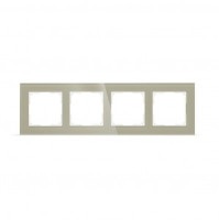 Smartbuy Нептун Рамка 4-местная стекло коричневая (SBE-05br-Glass-FR-4)