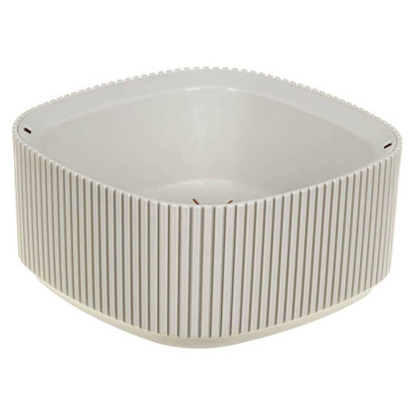 Кашпо СТРИП 200х200 1,6л со вставкой Крем М3250 х8