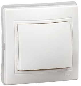 IEK KVARTA выкл. СУ 1 кл. 10А IP44 бел. ВС10-1-0-КБ-44 KV-V10-10-44-K01
