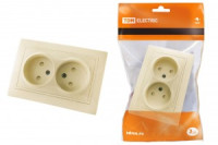 TDM Таймыр роз. СУ 2 мест. 10А сл. кость (керам. осн., шторки) (10!) SQ1814-0117