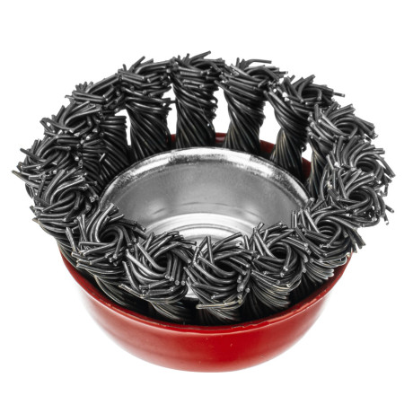 Щетка для УШМ, 65 мм, М14, "чашка", крученая проволока 0.8 мм Matrix