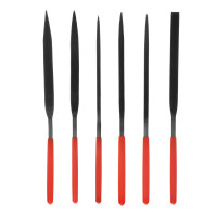 Набор надфилей, 160 х 4 мм, 6 шт, обрезиненные рукоятки Matrix