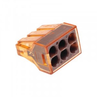 REXANT Экспресс-клемма СМК 773-606 с пастой, 6-проводная 0,75-4 мм2 (50 шт/уп) цена/шт 07-5276