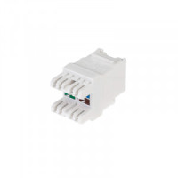 REXANT Модуль Keystone Jack Cat6, RJ-45(8P8C), UTP неэкранированный,180град пылезащит, бел 02-0254-1