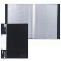 Папка  10 вклад. BRAUBERG &quot;Стандарт&quot; черная, 0,5мм