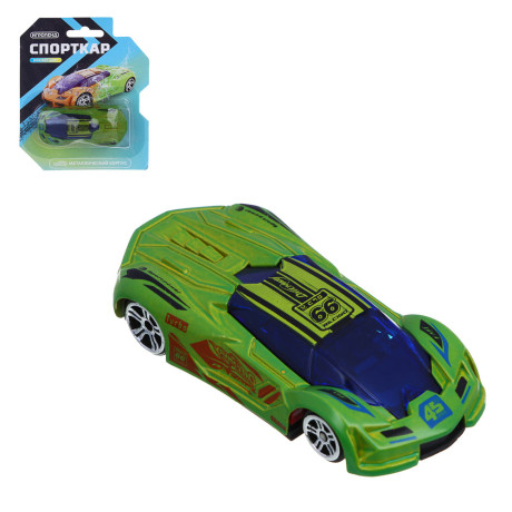 ИГРОЛЕНД Машинка "Спорткар", меняет цвет при контакте с водой, металл, 11,2х16 см, 6 диз.