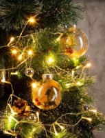 СТАРТ Фигура новогод. Шар1 (шишка, ягоды, мешковина) d=8см, пластик, пакет 3384