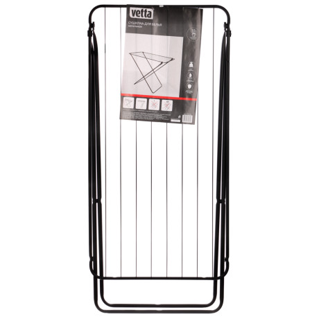 VETTA Сушилка напольная 10 м, 105х55х83см, металл, черная, СБ3-ГЛ/Ч