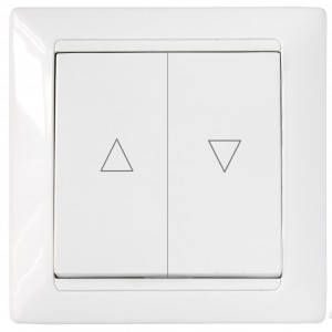 Bylectrica СТИЛЬ выкл. СУ с эл. блок. управл. роллет и жалюзи белый, (С410-890)