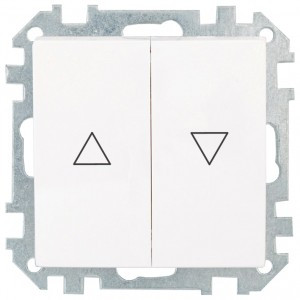 Bylectrica СТИЛЬ мех. 2-кл выключателя с эл. блокиров. для упр-ия сист. роллет и жалюзи белый, (С510