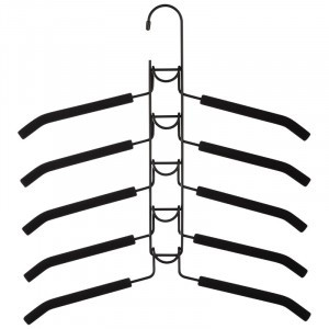 Вешалка-плечики 39см, "5 в 1", металл, ЭВА пена 106895 Рыжий кот