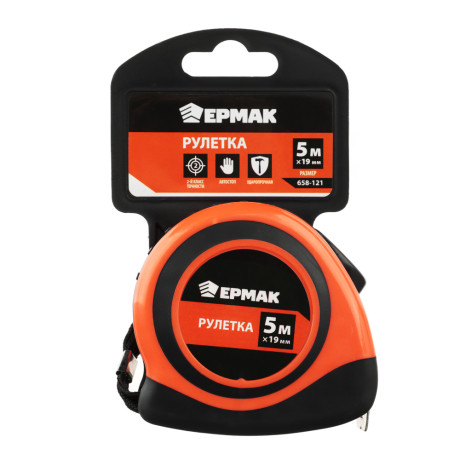 ЕРМАК Рулетка "Автостоп", двукомп. корпус, 5мх19мм