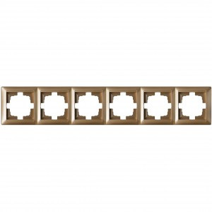 Bylectrica СТИЛЬ Рамка 6-х мест. бронза, (ЮЛИГ.735212.218 бронза)