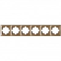 Bylectrica СТИЛЬ Рамка 6-х мест. бронза, (ЮЛИГ.735212.218 бронза)