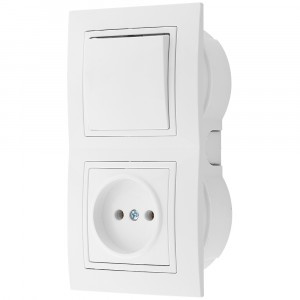 Bylectrica УЮТ блок (роз. 16А + 1 кл. выкл. 10А) СУ бел. В-РЦ-726