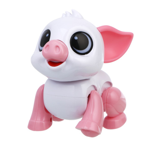 ИГРОЛЕНД Игрушка "Интерактивный питомец" поросёнок, ABS, звук, свет, движ., 2хAAA, 12,5х10,5х13,5 см