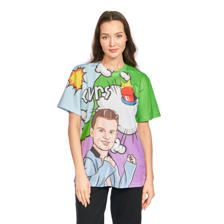 Футболка спортивная для взрослых "КИРЯ", размер XS, 100% полиэстер, 4 дизайна