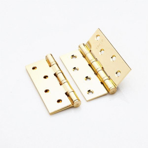 Петля под врезку РЕНЦ 100*75*2,5, 4 подшипника, б/колп., латунь блестящая  IN100-4BB FH PB (2шт)